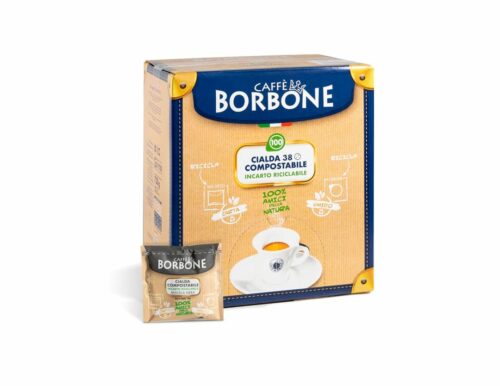 Caffè miscela nera in cialda carta 38 mm a marchio Borbone