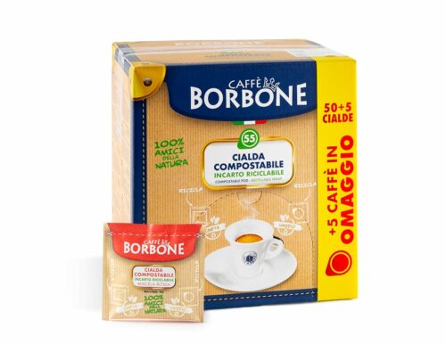 Caffè miscela rossa in cialda carta ESE 44 mm a marchio Borbone