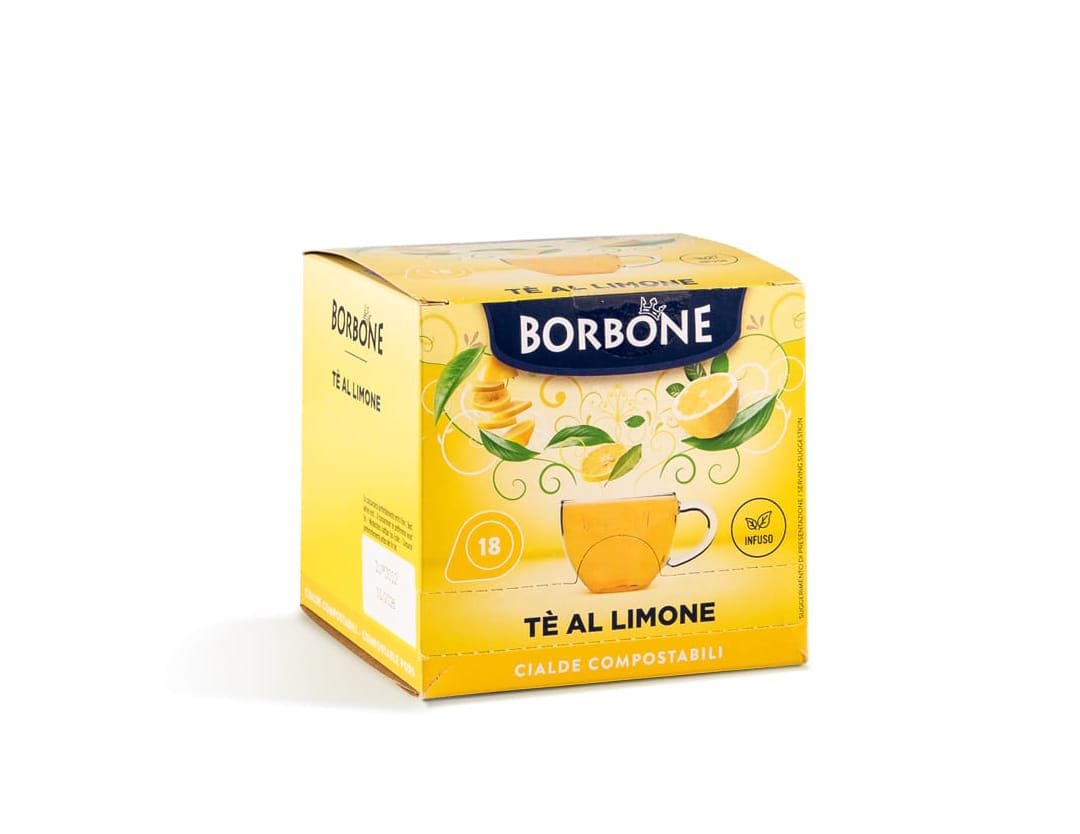 Tè al limone in cialda carta a marchio Borbone