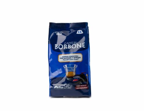 Caffè miscela blu in capsule compatibili Nescafé Dolce Gusto a marchio Borbone