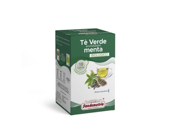 Tè verde aromatizzato Menta - 18 cialde