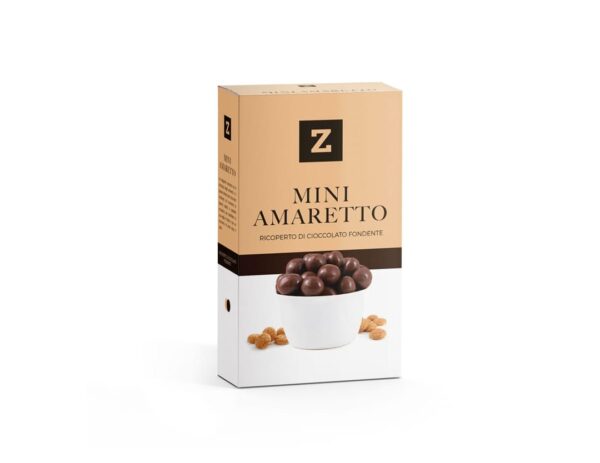 Mini amaretto ricoperto di cioccolato fondente - 80 g